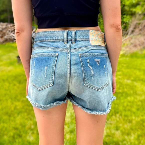 Vintage 90s Guess Cut Off Shorts with some Glitz & Glam - Picture 4 of 6